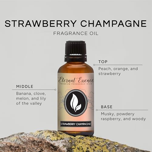 Image of Eternal Essence Oils Strawberry Champagne 30ml Premium Fragrance Oil - for Candle, Soap Making, Aromatherapy, Diffusers, Home Care, & Humidifiers