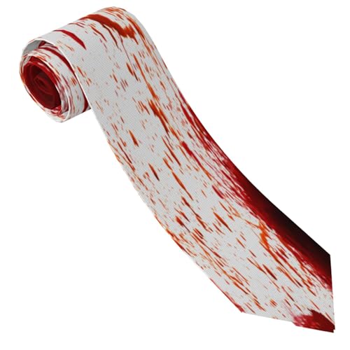 Blood Splatter Horror Men'S Classic Silk Smooth Tie, Suitable For Pairing With Formal Occasions3