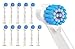FLM 3D Sensitive Clean EBS17 - Testine di Ricambio per Spazzolino Elettrico Compatibili con Braun Oral B, 12 Ricambi