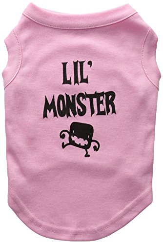 Mirage Pet Products Lil Monster Screen Print Shirts Pink Med (12)