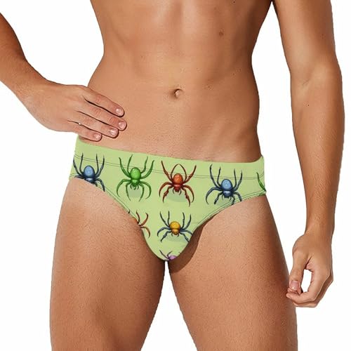 Spider Mens Swim Briefs Quick Dry Swim Trunk Bikini Underwear Swimsuit