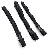8 Pcs Black Adjustable Bowknot Bow Tie Elastic Strap Extender Bands with Buckle Bow Tie DIY Accessories, 1cm Width