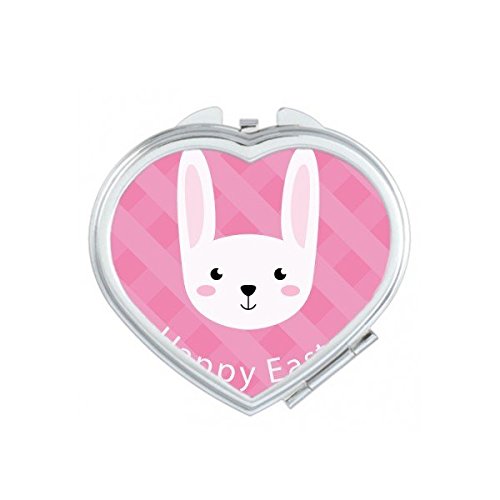 Miroir de poche portable lapin rose parfait pour vos retouches