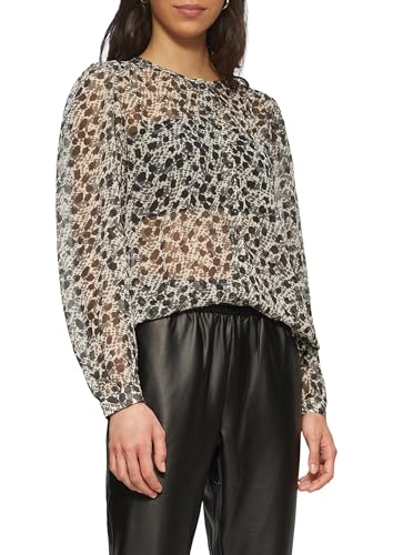 QS Damen 2157595 Chiffonbluse mit All Over Print, 80A4, 38