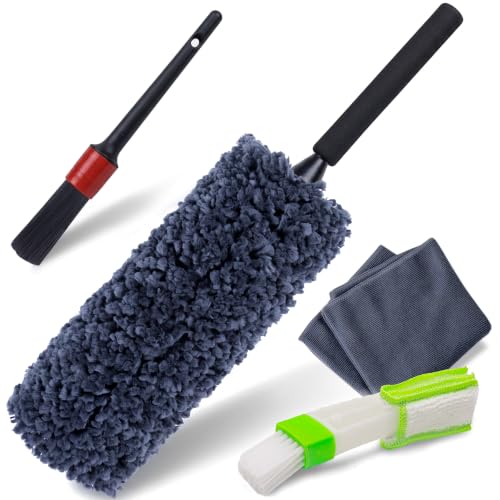 TAKAVU Car Duster Kit, Ultra Soft Microfiber, Lint & Scratch Free