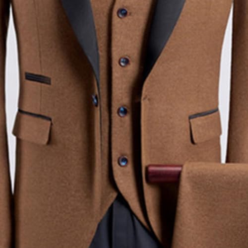 Costume homme trois pièces slim veste gilet pantalon pour grand costume de soirée - 4