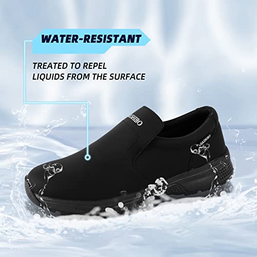 Aehao Non Slip Food Service Shoes Waterproof Work Shoes For Men Breathable Chef Shoes Comfortable Kitchen Shoes Slip Resistant Work Sneaker Slip On Shoes For Restaurant,Walking,Standing #TOP2