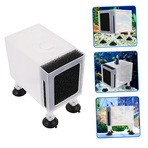 Hohopeti Pond Pump Filter Box Wear-Resistant Protective Pump Container with Filter Design Lightweight Compact Outdoor Fountain Accessory 5.90X5.51X3.54In