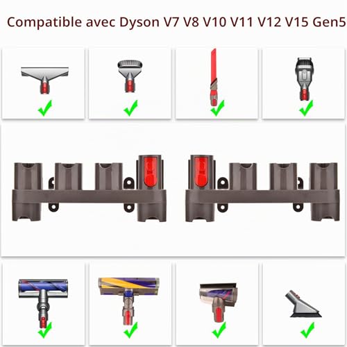 Support d'accessoires pour Dyson avec 10 prises de rangement robustes RTop - 3