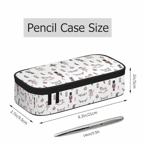 Image of Princess Soldier Pencil Holder Bag Xmas Nutcracker Horse Trumpet Drum Pencil Case College Office School for Teens Boy Girl