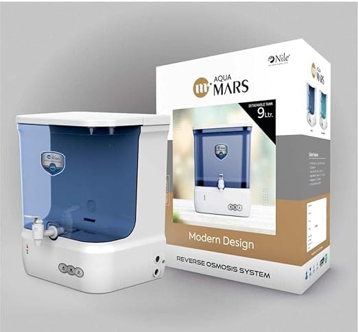 Aqua Mars Stage Purification 9 Liter Ro + B12 + Uf + Active Copper + Tds Control Water Purifier with Intelligent Disinfection Uv Led In Tank Filter for Home office (Green)