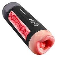 Orale und vaginale Doppelsimulation: Der Masturbator verfügt über ein 2-in-1-Design, wobei ein Ende ein realistischer oraler Masturbator und das andere Ende ein vaginaler Masturbator ist, mit hochrestaurierten Details, um ein immersives Erlebnis zu b...