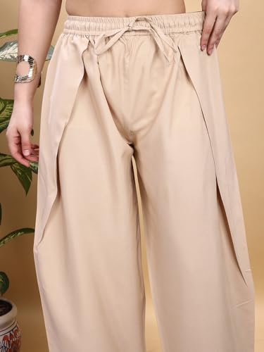 Image of Womanista Women's Viscose Rayon Fabric Farsi Salwar | Comfortable Fit & Lightweight Pant | Casual Summer Cotton Bottom for Women | Available in Plus Size