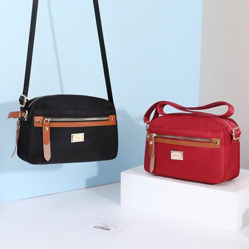 Popularate Nylon Crossbody Bag, Nylon Shoulder Messenger Bag, Large Capacity Crossbody Handbag for Women4