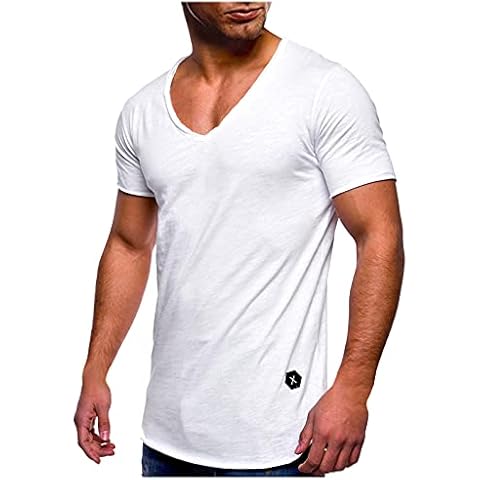 T-shirt homme col V Beokeuioe Cover