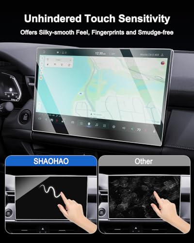 Image of SHAOHAO for 2026 Mazda CX-5 Anti-Glare Screen Protector for 2026 Mazda CX-5 CX5 Accessories (2.5 S Premium Plus) 15.6 Inch Touchscreen Matted Tempered Glass Anti Fingerprint & Scratch Bubble Free