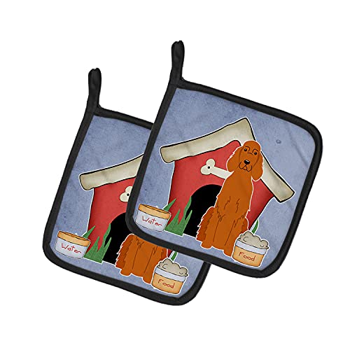 Caroline's Treasures Kolekcja Dog House zestaw seterów irlandzkich BB2818PTHD, tkanina, wielokolorowa