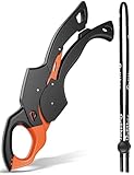 pullther fishing Fish Gripper 9.2',Fish Grabber Tool with Lanyard,Fish Holder for Saltwater