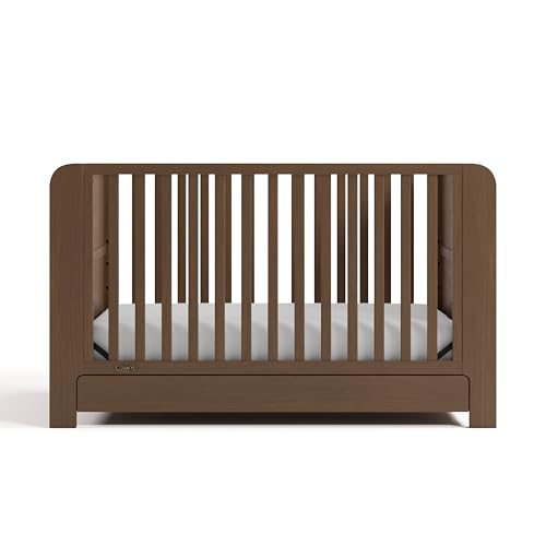 Graco Read-with-Me 4-in-1 Convertible Crib with Drawer, Hazelnut - image 8