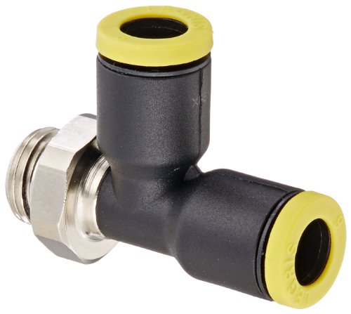 Image of Legris 3193 06 10 Nylon & Nickel-Plated Brass Push-to-Connect Fitting, Run Tee, 6 mm Tube OD x 1 /8 inch BSPP Male