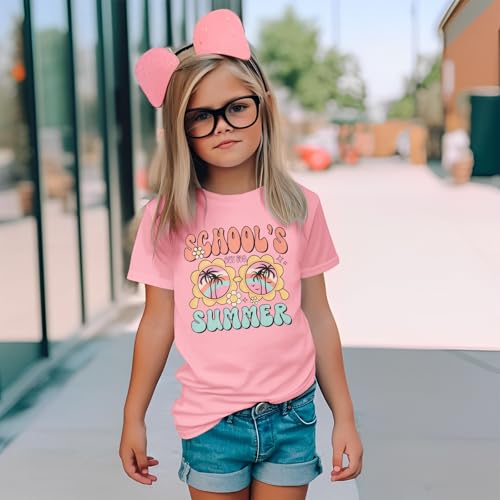 Image of CM C&M WODRO School's Out for Summer Shirt Girl Last Day of School T-Shirt Kids Cute Summer Vacation Short Sleeve Tees Top