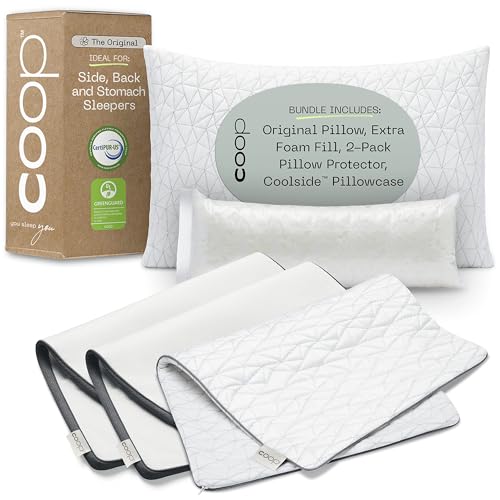 Coop Home Goods Original Pillow, Protector & Pillowcase Queen...