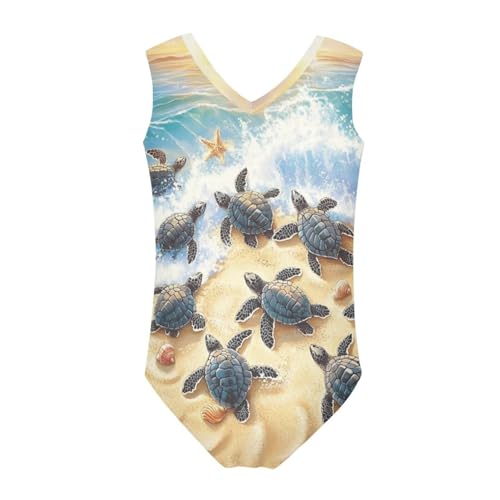 Image of Xpyiqun Bathing Suits for Girls 3-14 Kids Summer One Piece Swimwear Beach Sport Sleeveless Swimsuits Athletic
