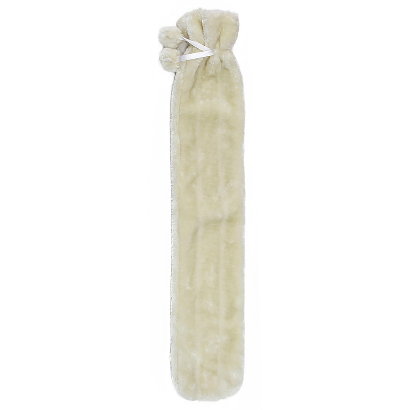 Lesser & Pavey Long Hot Water Bottle | White Cover for Muscle Pain Relief | Cozy Winter Essential for Warmth | Extra Long Design for Comfort During Cold Seasons