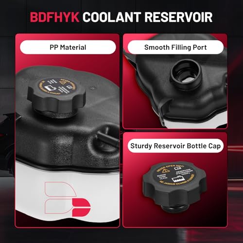 Image of BDFHYK Engine Coolant Expansion Reservoir Overflow Tank Compatible with Chevrolet Equinox 2010-2017, Compatible with GMC Terrain 2010-2017 Replace 15066786 15075118 20816269 22829367 603-338