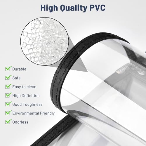 WeChef 30 Pack Restaurant Menu Covers 8.5 x 14" Book Style 7 Pages 14 Views PVC Transparent Restaurant Menu Holder Book Cafe Hotel Bar Black