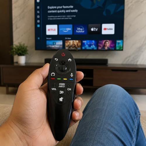 Image of LG TV Remote Compatible with AN-MR500G AN-MR500 Old LG Smart TV Models, Non-Voice Non-Pointer Replacement Remote Control, Black, LED 277 NVC