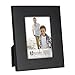 Malden 2x3 Picture Frame - Wide Real Wood Modling, Real Glass - Black