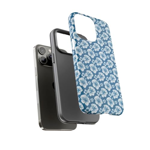 Coque brillante iPhone 14 Pro Max résistante au design fleuri hawaïen - 3
