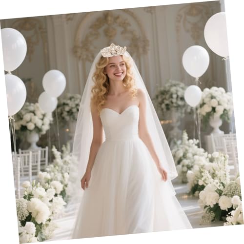 Diadème baroque de mariée Beavorty couronne vintage femme mariage anniversaire - 6