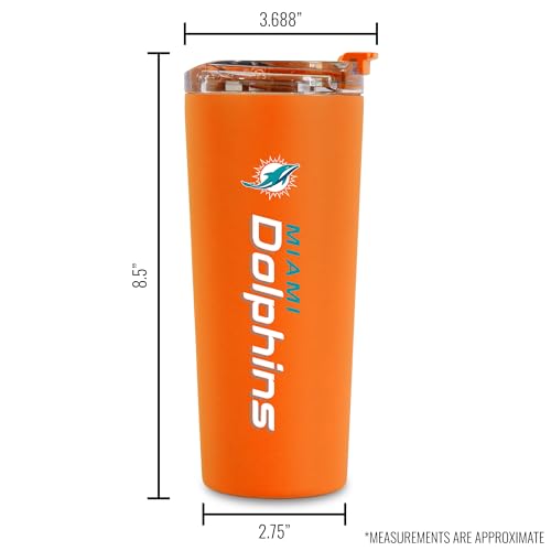 Image of Rico Industries NFL Football 24oz Stainless Steel Tumbler with Lid and Dual Functioning Lid
