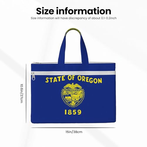 Oregon State Flag Canvas Document Bag Briefcase For Professionals And Executives4
