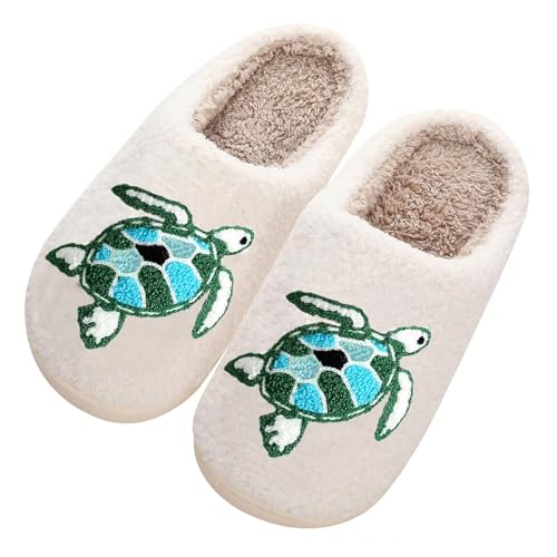 Image of Women's Men's Cute Frog Slippers Fuzzy Memory Foam Kawaii Cartoon Animal Slippers Winter Warm Fluffy Shoes