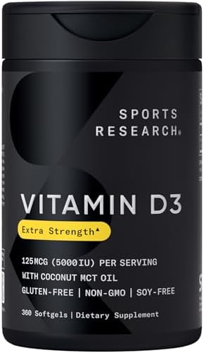 Vitamin D3 5000iu (Highest Potency); Vitamin D3 Supports Immune and Bone Health; Helps Maintain Strong Bones Teeth and Overall Bone Structure; The Only Vitamin D3 Veggie-Liquid Softgel Capsule Available; Made In USA; Money Back Guarantee. 360 Mini-Veggie Softgels AD
