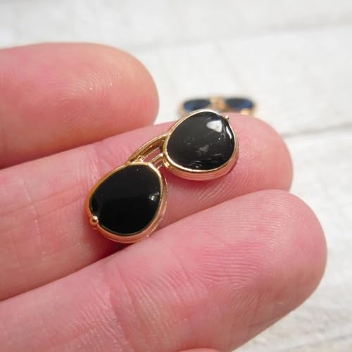 Miniature Sunglasses Cabochon, Flat Back Cabochon Sun Glasses, Aviator Sunglasses, Dollhouse Miniature Sunglasses, Summer Beach Miniatures, Fairy Garden Accessory (20PCS)3