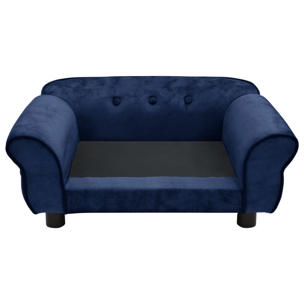 Canapé pour Chien Bleu 72x45x30 cm en Peluche - Stable et Robuste - Lit, Panier, Fauteuil pour Chat et Animaux de Compagnie