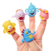 Baker Ross FX670 Monster Finger Puppets - Pack of 10, Party Bag Fillers for Kids