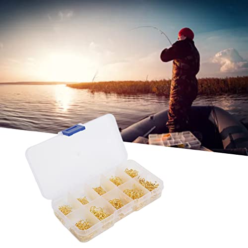 Gaeirt Karbonstahl-Angelhaken, Angelhaken-Set mit hoher Zähigkeit und Aufbewahrungsbox für Meerwasser – Bild 4