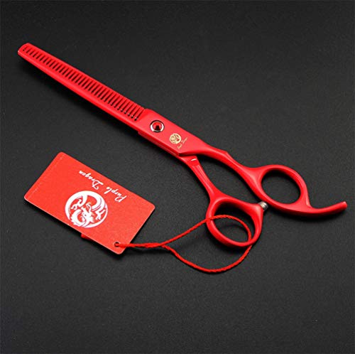 Purple Dragon Professional 7.0 inch 4PCS Pet Grooming Scissors Kit Japan Premium Steel Straight & Curved & Thinning Blade Dog Hair Cutting Shears Set with Case