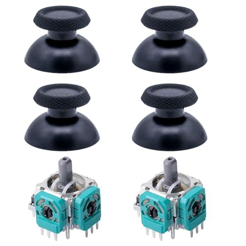 GNHG 2 Piezas GuliKit TMR Joysticks electromagnéticos para controlador DualSense PS5, accesorios de repuesto para controladores Playstation 5, incluidas 4 tapas de palanca de pulgar