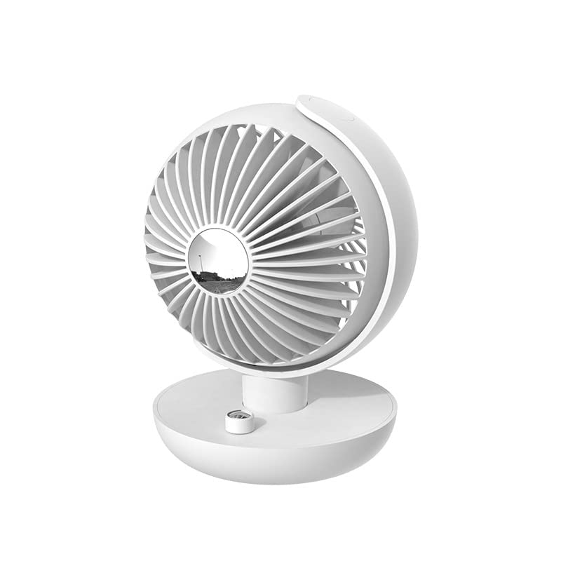 Ventilateur de bureau portable, ventilateur à piles 5600 mAh silencieux et angle réglable