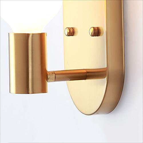 Aplique interior nórdico retro E27 lámpara de pared dorada moderna 7