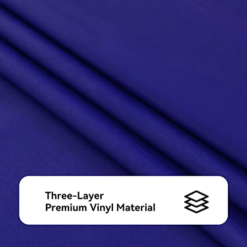 Image of Romanstile 100% Waterproof PVC Tablecloth, Rectangle Oil Spill Proof Stain Resistant Vinyl Table Cloth, Wipe Clean Plastic Table Covers for Kitchen /Dining /Parties - 60 x 102 Inch, Royal Blue
