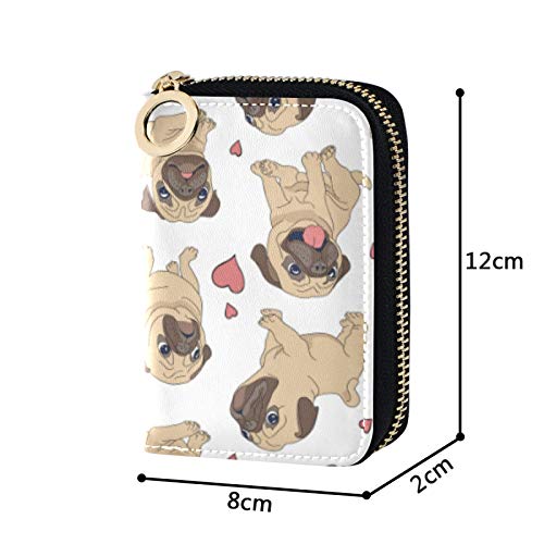 MOYYO RFID Credit Card Holder Case Leather Printed Zipper Card Case Wallet for Women Girls4