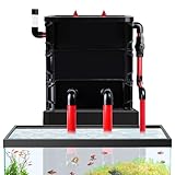 Finaqua 3-Layer Aquarium Filter Box for 10-55 Gal Fish Tank/Turtle Tank - Adjustable Water Inlet with 3 Filter Pads, External Fish Tank Filtration System