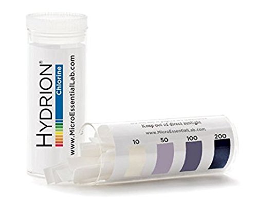 Micro Essential Lab Pro Hydrion Chlorine Test Strips 200 Ct 10-200 Ppm Range